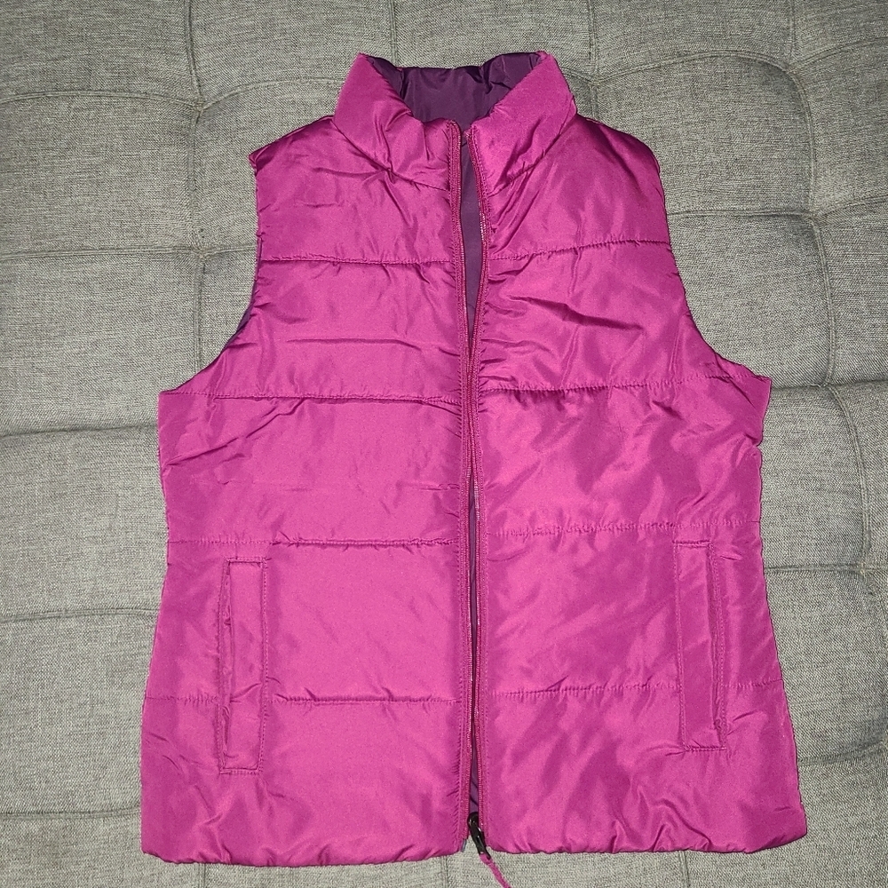 Y2K Merona Reversible Vest PINK PURPLE with POCKETS SIZE M‎